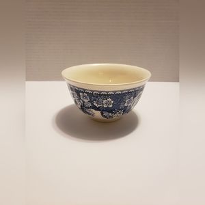 Antique Masons Ironstone Crabtree and Evelyn Blue and White Open Sugar Bowl